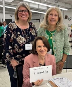 photo of Library Director Marianne Malagon, Board of Trustees Chair Colleen Foley and Trustee Mary Maguire